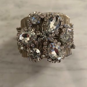 Rhinestone & Wire Cuff Bracelet